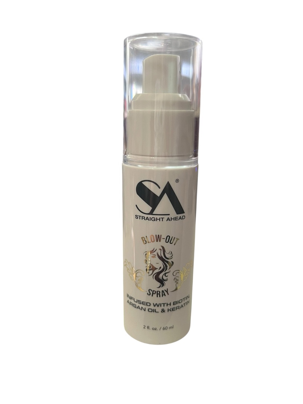 Straight Ahead Blow-Out Spray – Biotin, Argan Oil & Keratin – 2 oz – NEW